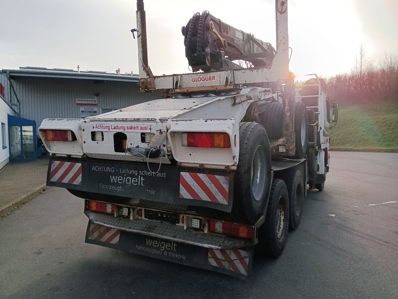 Лесовоз, Автоманипулятор Palfinger EPSILON E250L82 Langholzkran+GLOGGER Aufbau+Anhä: фото 25