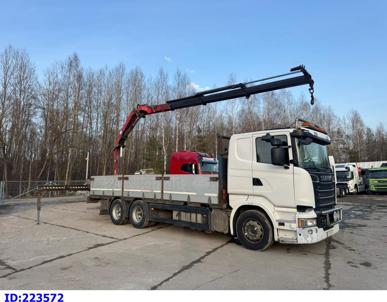 SCANIA R500 6x4 + crane HMF - Грузовик бортовой/ Платформа: фото 1 SCANIA R500 6x4 + crane HMF - Грузовик бортовой/ Платформа: фото 1