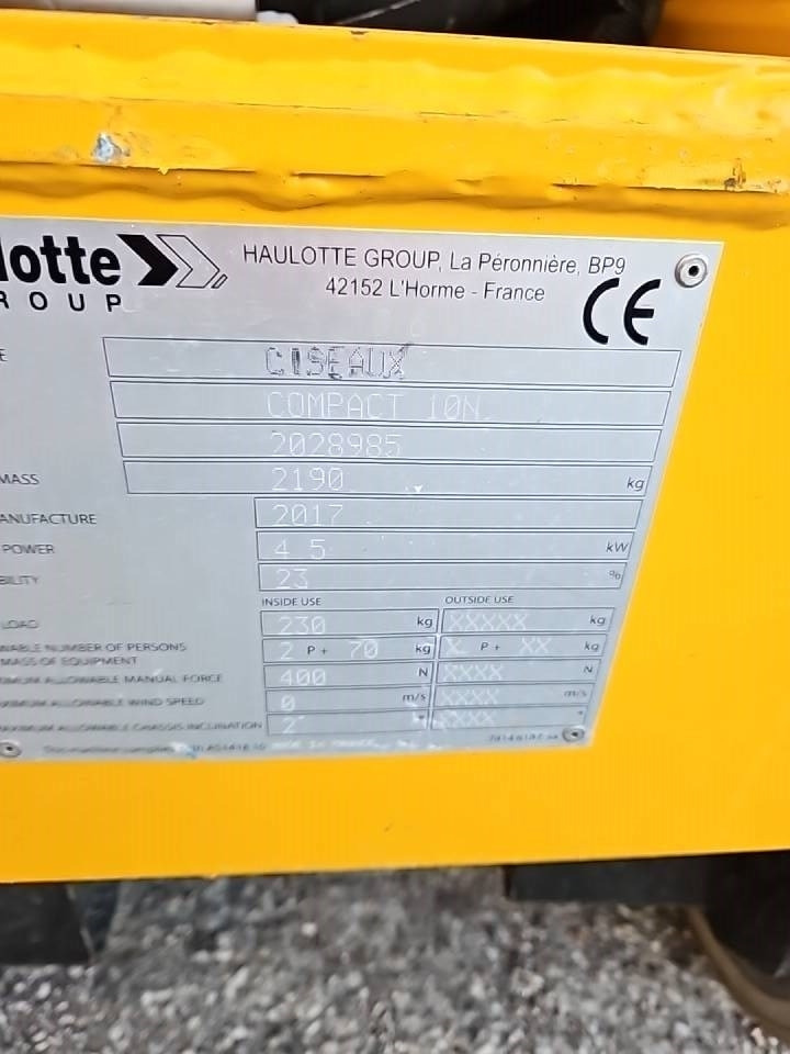 Haulotte Compact 10 N - Ножничный подъемник: фото 5 Haulotte Compact 10 N - Ножничный подъемник: фото 5
