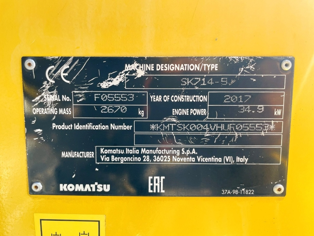Komatsu SK714-5 (4065) - Мини-погрузчик с бортовым поворотом: фото 3 Komatsu SK714-5 (4065) - Мини-погрузчик с бортовым поворотом: фото 3