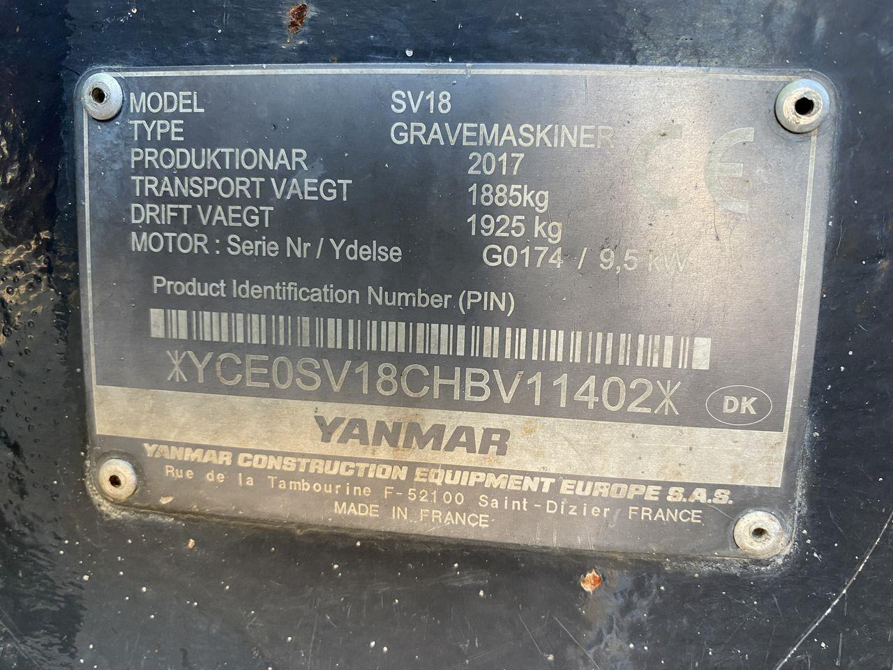 Мини-экскаватор Yanmar SV18: фото 12