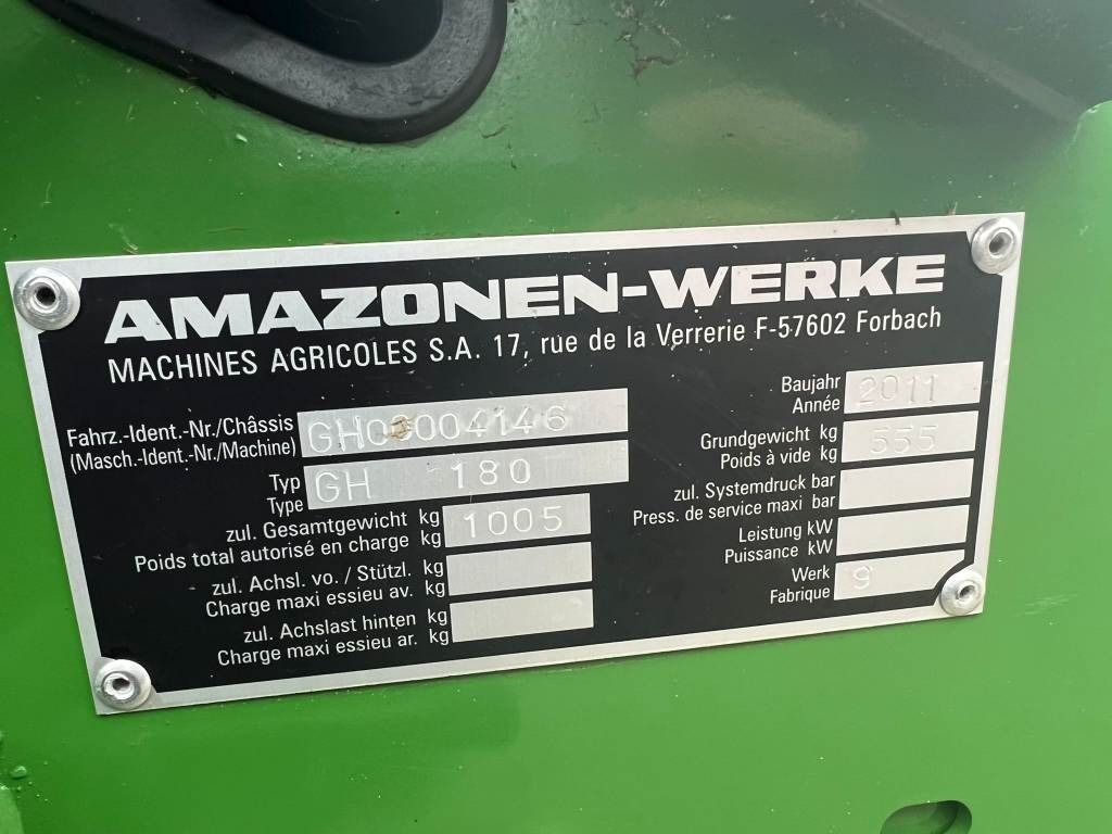 Газонокосилка Amazone Grasshopper GH 180: фото 6