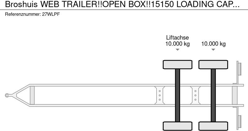 Прицеп бортовой/ Платформа Broshuis WEB TRAILER!!OPEN BOX!!15150 LOADING CAPACITY!!: фото 6