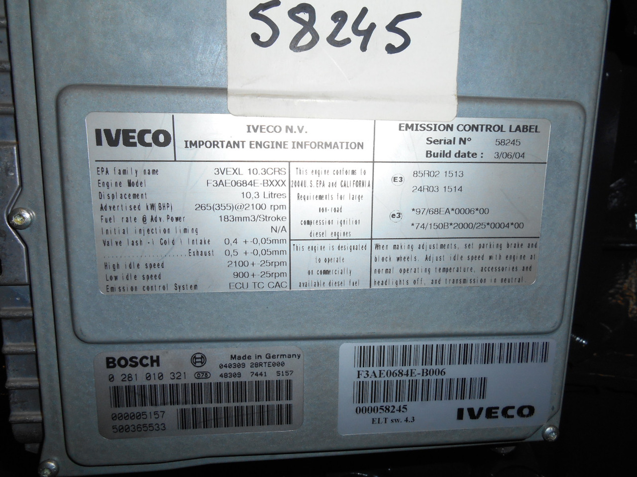 Новый Двигатель для Строительной техники New Holland 84819474 - F3A E0684E*B006: фото 7