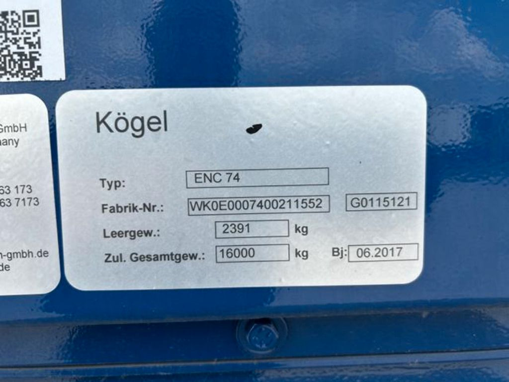 Тентованный кузов Kögel Heck mit Portaltüren: фото 9