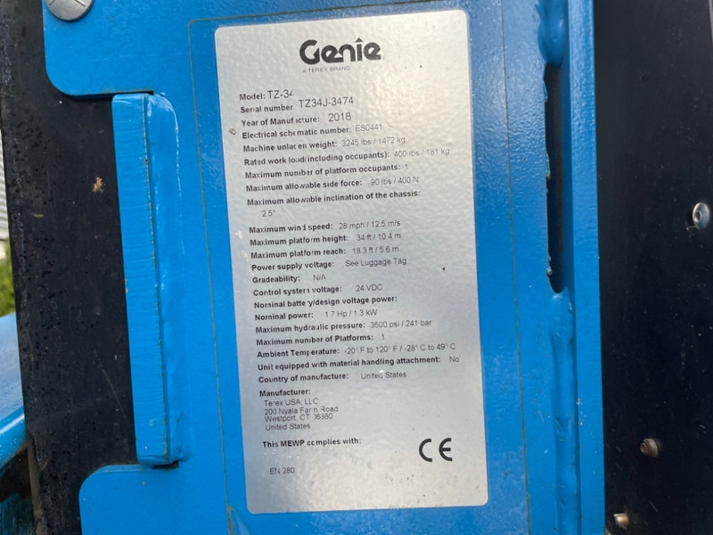 Genie TZ 34/20 - Прицепной подъемник: фото 4 Genie TZ 34/20 - Прицепной подъемник: фото 4