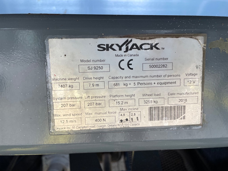 Skyjack SJ 9250 RT - Ножничный подъемник: фото 3 Skyjack SJ 9250 RT - Ножничный подъемник: фото 3