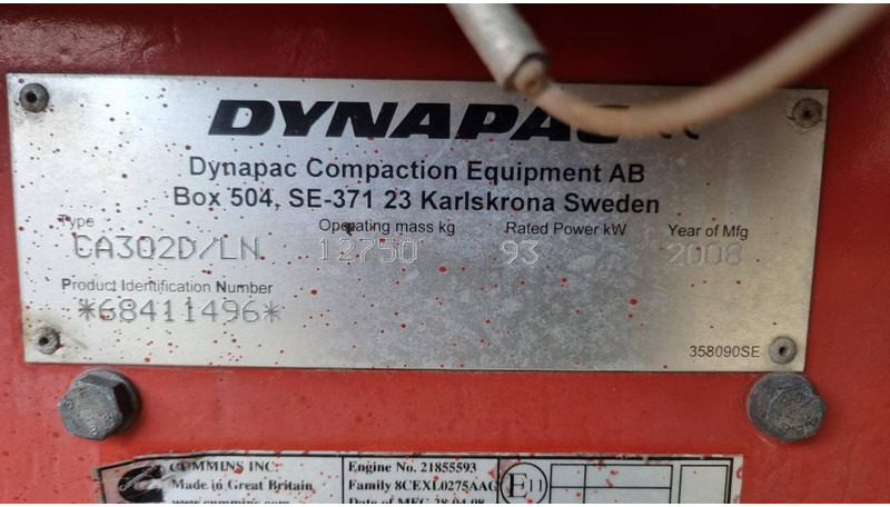 Каток Dynapac CA302D, Vält: фото 16