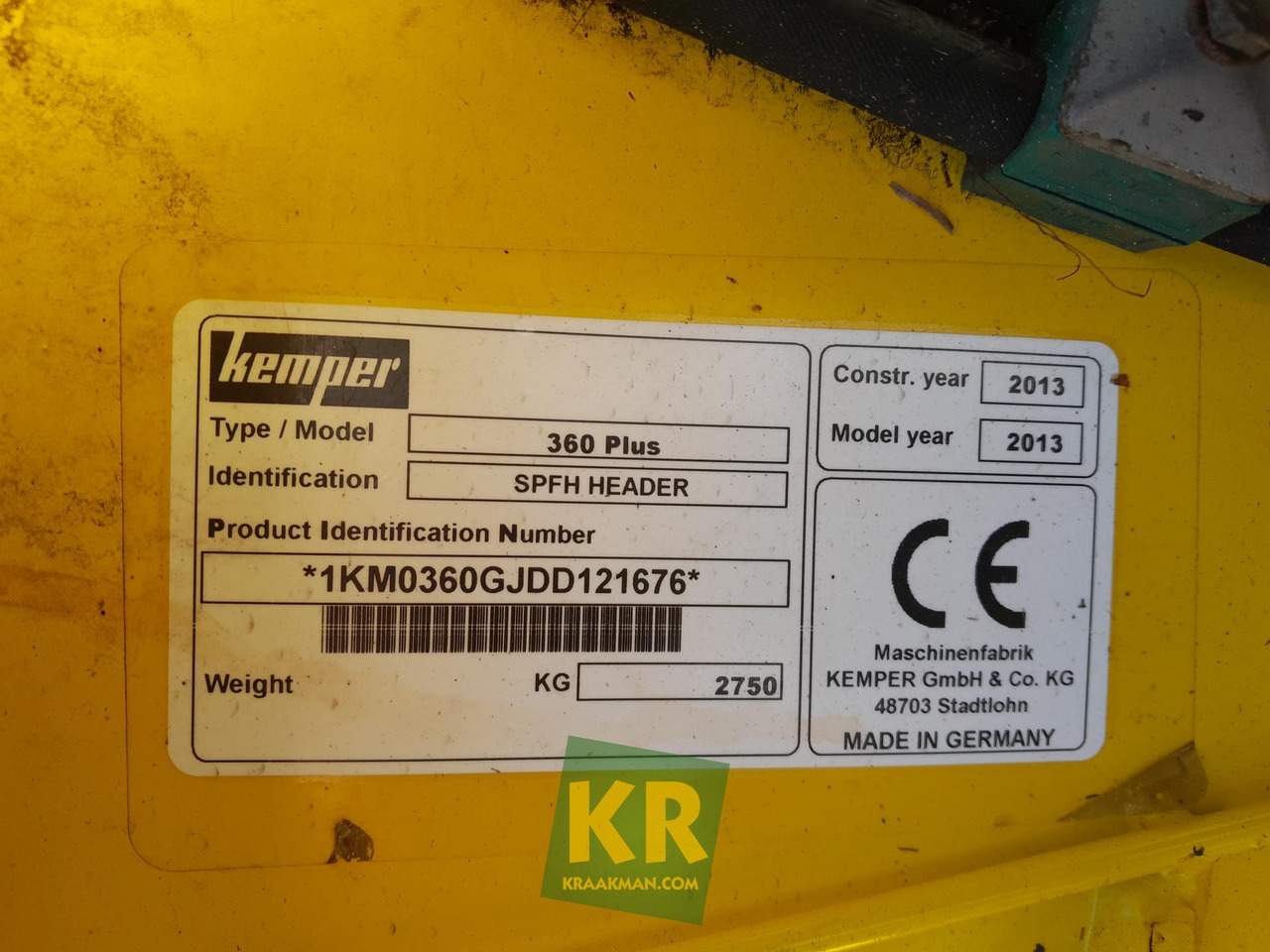 360 Plus Kemper - Жатка кукурузная: фото 1 360 Plus Kemper - Жатка кукурузная: фото 1