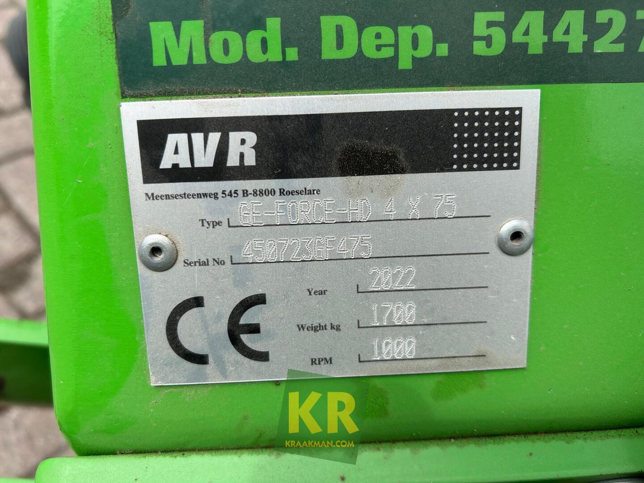 AVR GE Force - Техника для обработки почвы: фото 2 AVR GE Force - Техника для обработки почвы: фото 2
