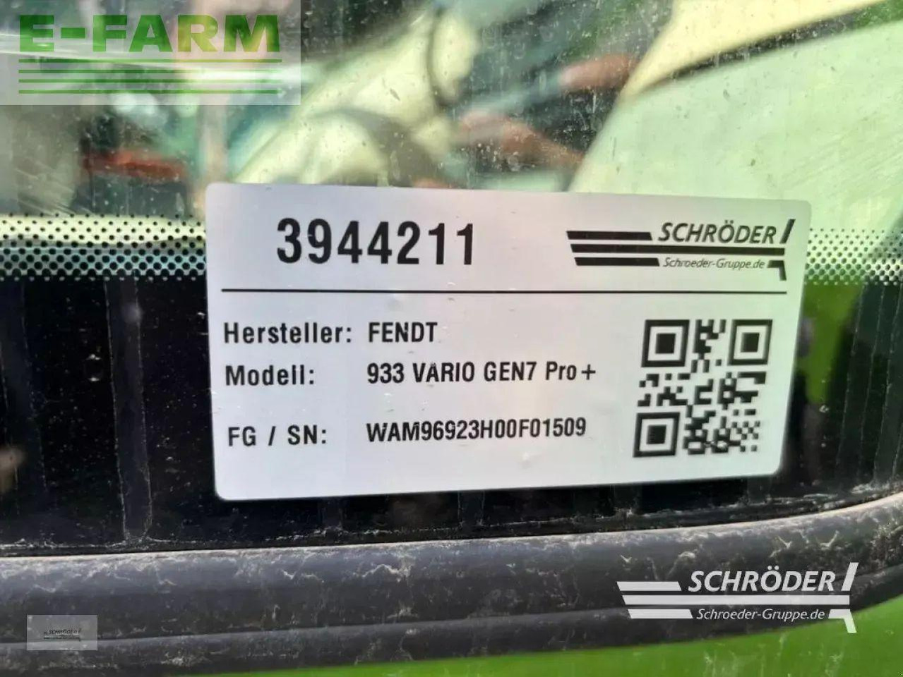 Fendt 933 vario gen7 profi plus ProfiPlus - Трактор: фото 4 Fendt 933 vario gen7 profi plus ProfiPlus - Трактор: фото 4