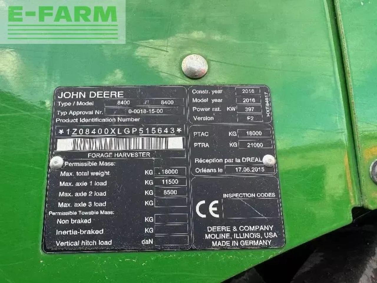John Deere 8400 - Кормоуборочный комбайн: фото 4 John Deere 8400 - Кормоуборочный комбайн: фото 4