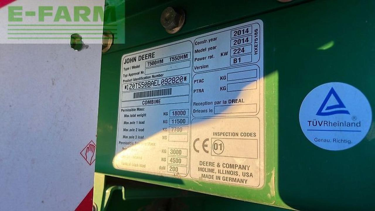 Зерноуборочный комбайн John Deere t550 hm: фото 15