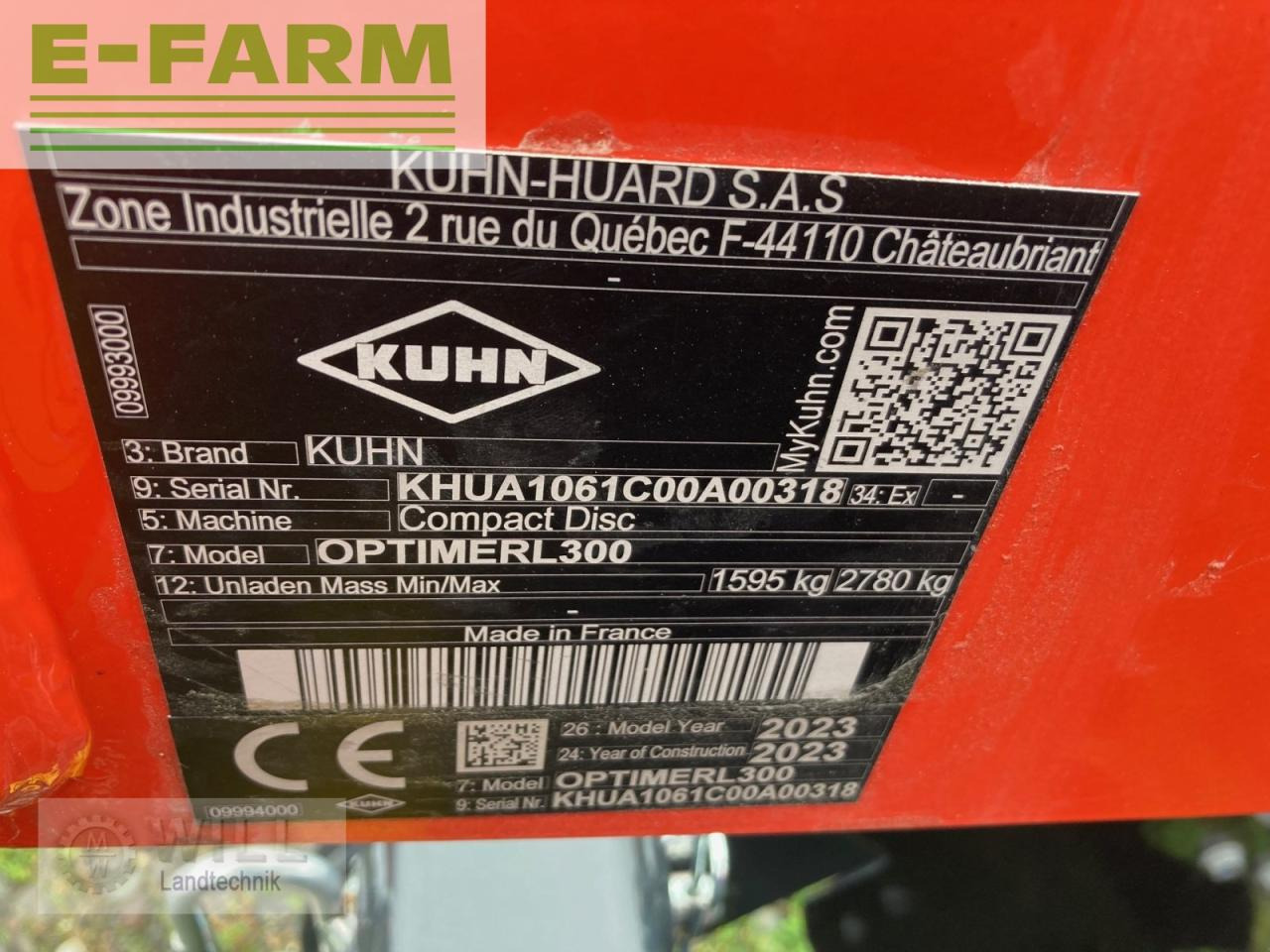 Kuhn optimer l300 - Дисковая борона: фото 3 Kuhn optimer l300 - Дисковая борона: фото 3