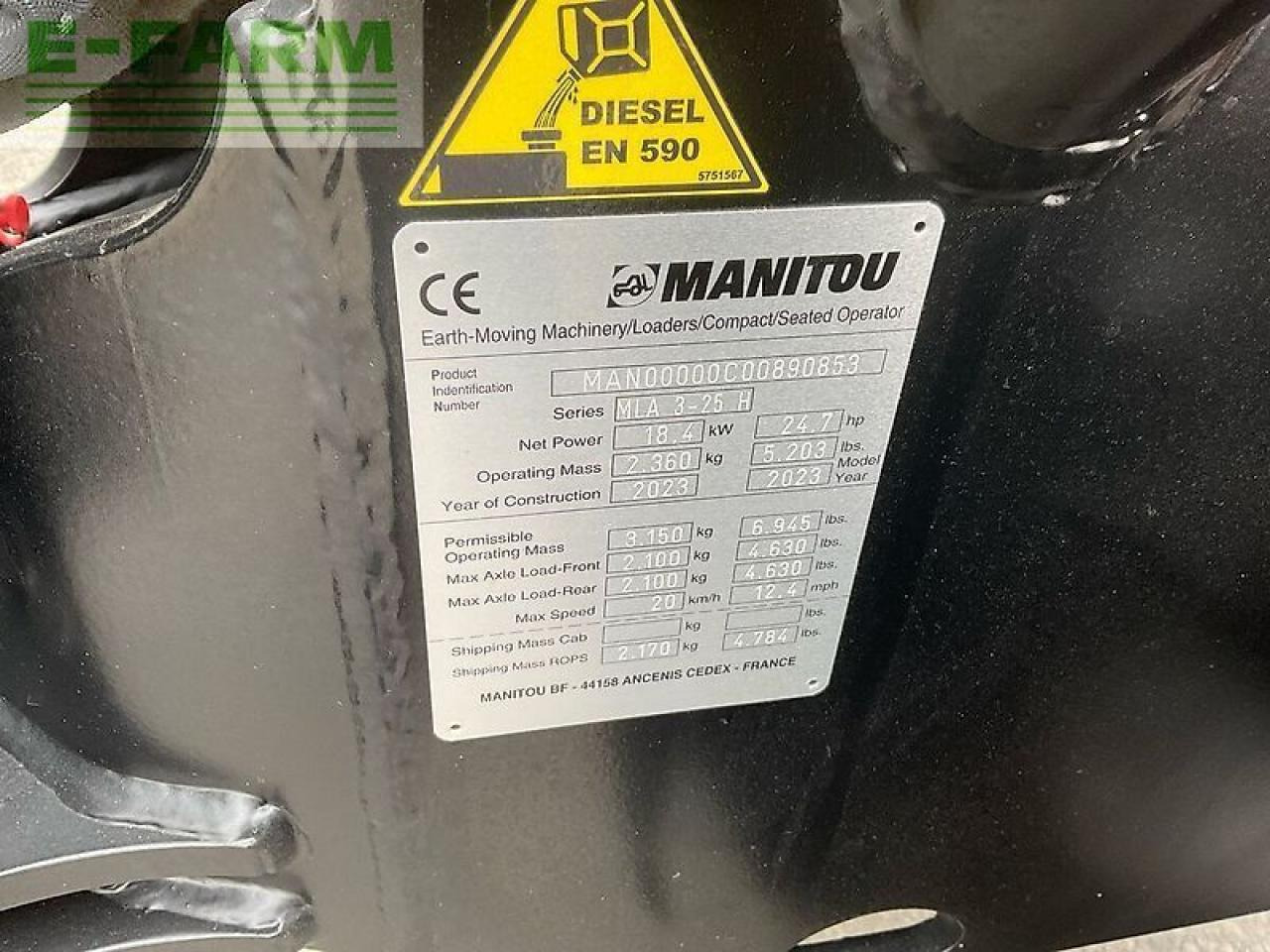 Компактный фронтальный погрузчик Manitou mla 3-25 h: фото 16