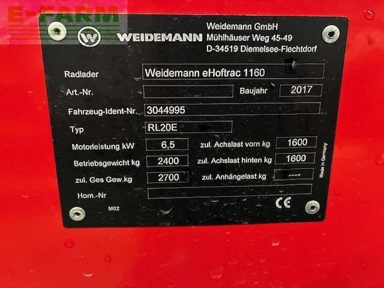 Weidemann 1160e - Мини-экскаватор: фото 3 Weidemann 1160e - Мини-экскаватор: фото 3