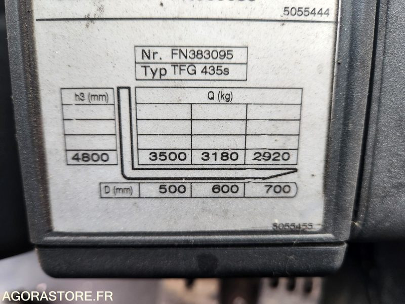 CHARIOT JUNGHEINRICH DFG 435s 480DZ - 2008 / 3260 HEURES - Газовый погрузчик: фото 3 CHARIOT JUNGHEINRICH DFG 435s 480DZ - 2008 / 3260 HEURES - Газовый погрузчик: фото 3