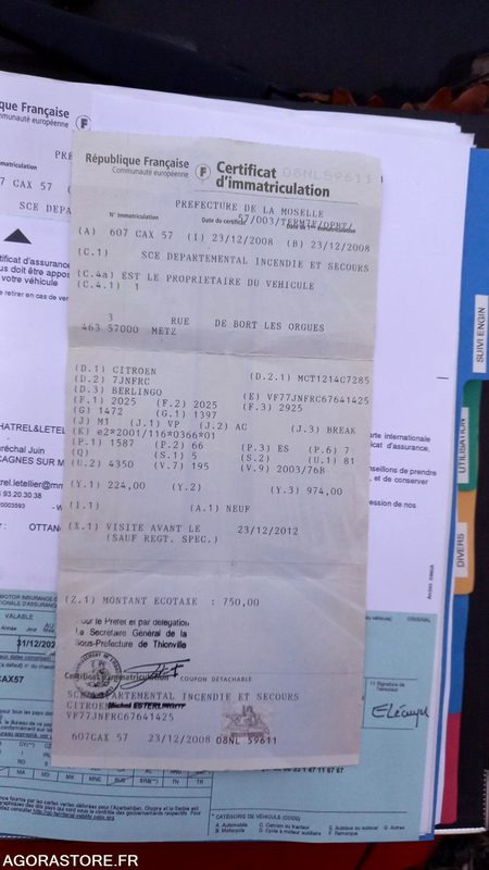 Легковой фургон CITROËN - BERLINGO - 2008 - 133907KM - 607CAX57: фото 27