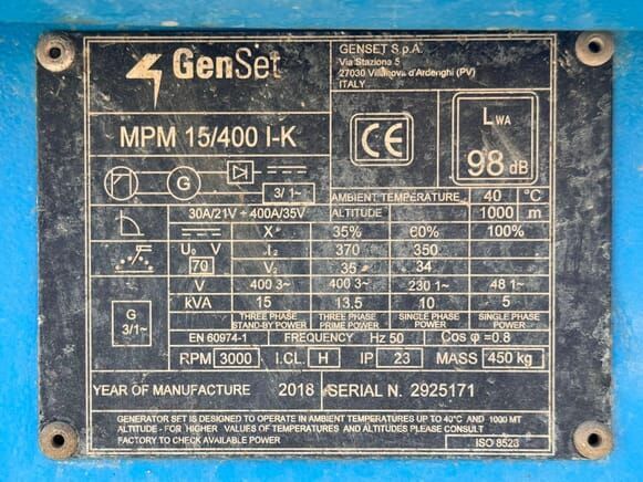 GenSet MPM 15/400 I-K - Электрогенератор: фото 5 GenSet MPM 15/400 I-K - Электрогенератор: фото 5
