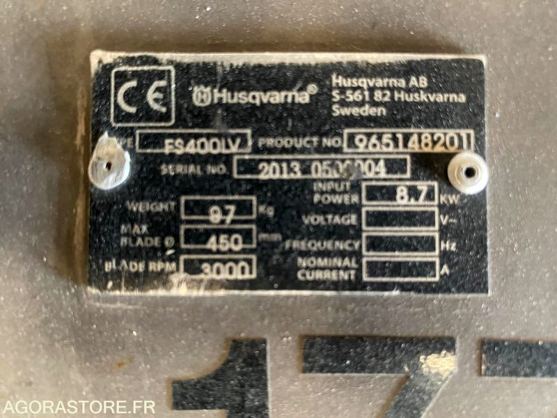 SCIE A SOL HUSQVARNA FS400LCV - 450 mm - Строительное оборудование: фото 4 SCIE A SOL HUSQVARNA FS400LCV - 450 mm - Строительное оборудование: фото 4