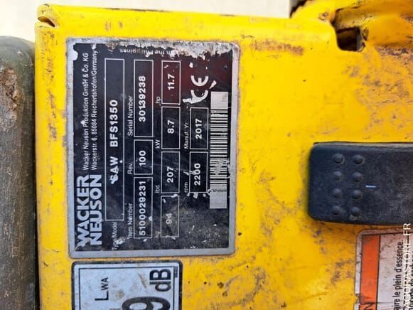 Wacker Neuson BFS1350 - Строительное оборудование: фото 5 Wacker Neuson BFS1350 - Строительное оборудование: фото 5