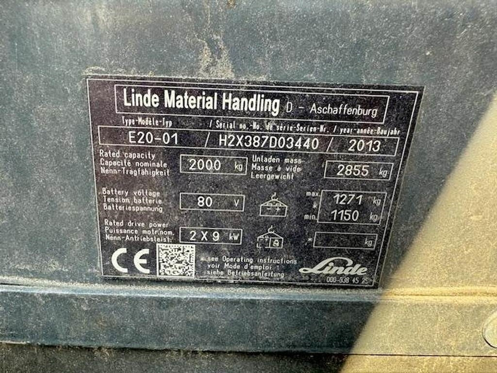 Электропогрузчик Linde E20-01: фото 7