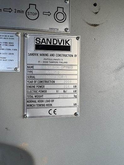 Буровая машина Sandvik DP 1100: фото 12