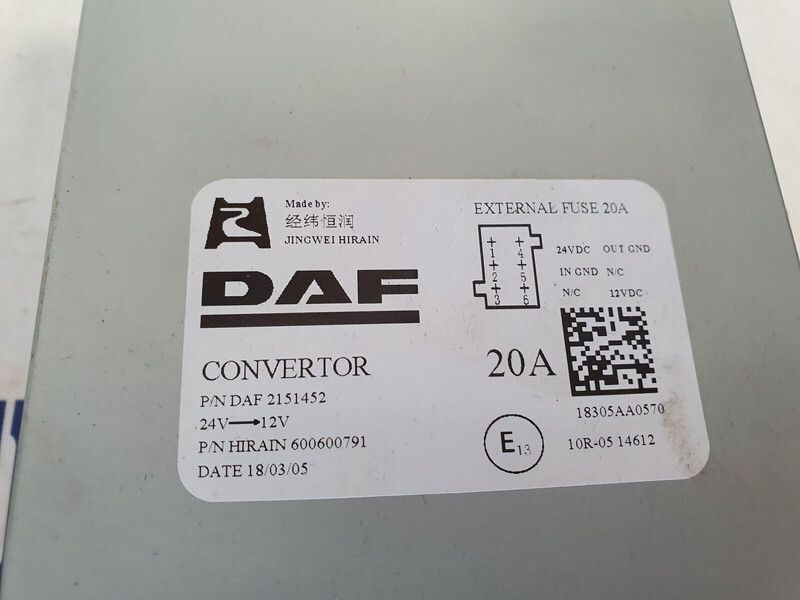 DAF DC converter - Электрическая система для Грузовиков: фото 4 DAF DC converter - Электрическая система для Грузовиков: фото 4