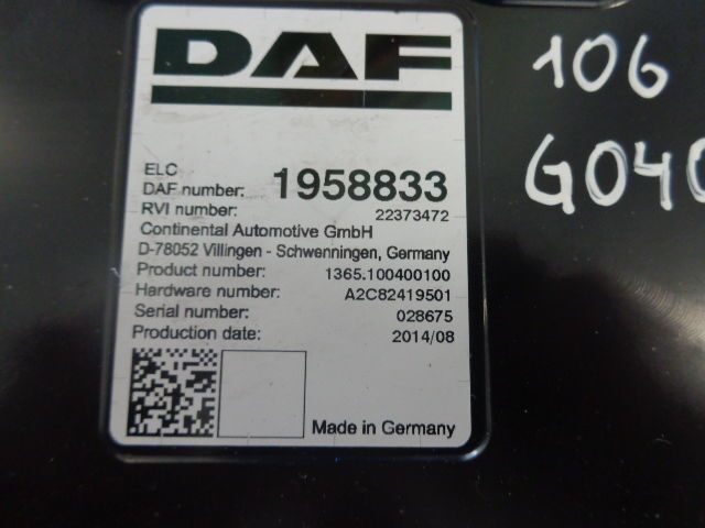DAF ELC control unit - Блок управления для Грузовиков: фото 3 DAF ELC control unit - Блок управления для Грузовиков: фото 3