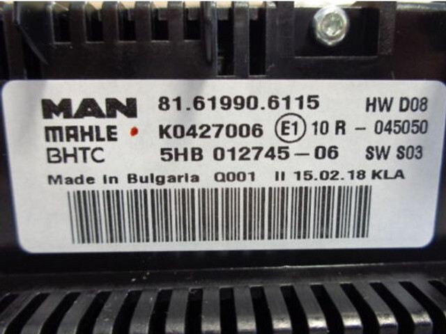 MAN NEW OE heater control unit - Приборная панель для Грузовиков: фото 2 MAN NEW OE heater control unit - Приборная панель для Грузовиков: фото 2