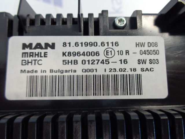 MAN NEW OE heater control unit - Приборная панель для Грузовиков: фото 4 MAN NEW OE heater control unit - Приборная панель для Грузовиков: фото 4