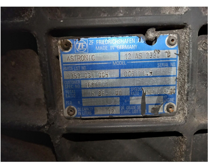 ZF 12AS2330TD - Коробка передач для Грузовиков: фото 5 ZF 12AS2330TD - Коробка передач для Грузовиков: фото 5
