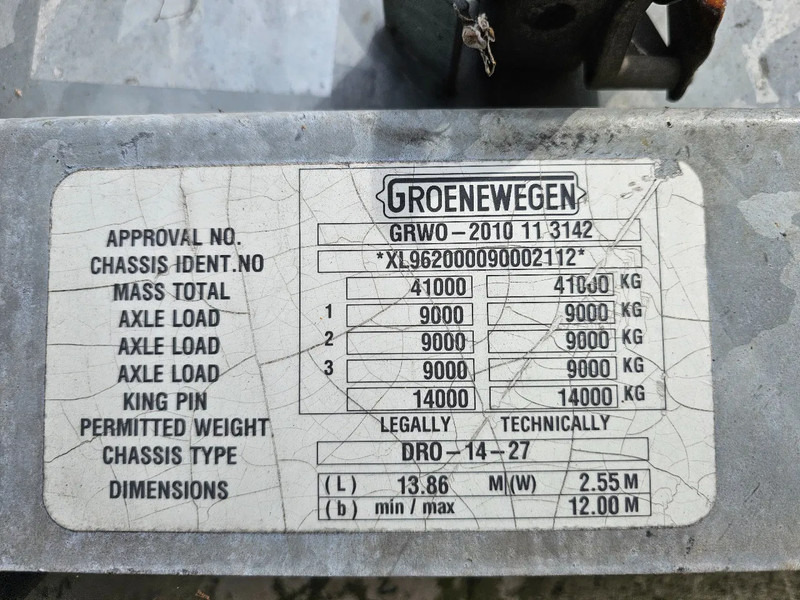 Groenewegen SAF - DISC - DRO-14-27 - Полуприцеп бортовой/ Платформа: фото 3 Groenewegen SAF - DISC - DRO-14-27 - Полуприцеп бортовой/ Платформа: фото 3