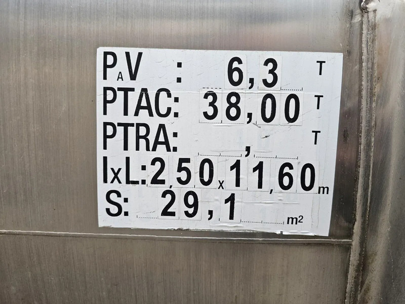 Полуприцеп-цистерна Magyar RVS - INOX - 38.5 M3- 7 Comp.: фото 12