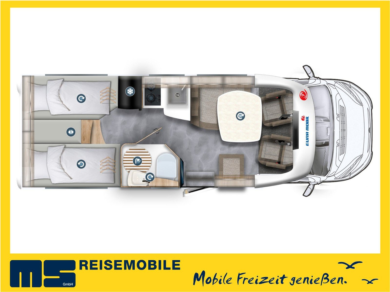 Eura Mobil PROFILA T 695 EB / MODELL 2026 / EINZELBETTEN - Полуинтегрированный автодом: фото 2 Eura Mobil PROFILA T 695 EB / MODELL 2026 / EINZELBETTEN - Полуинтегрированный автодом: фото 2