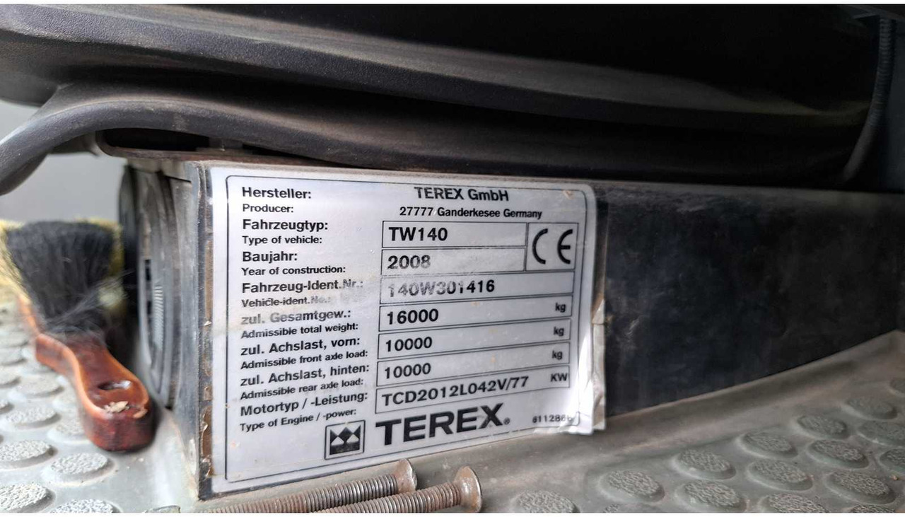 Колёсный экскаватор ATLAS-TEREX TW 140: фото 12