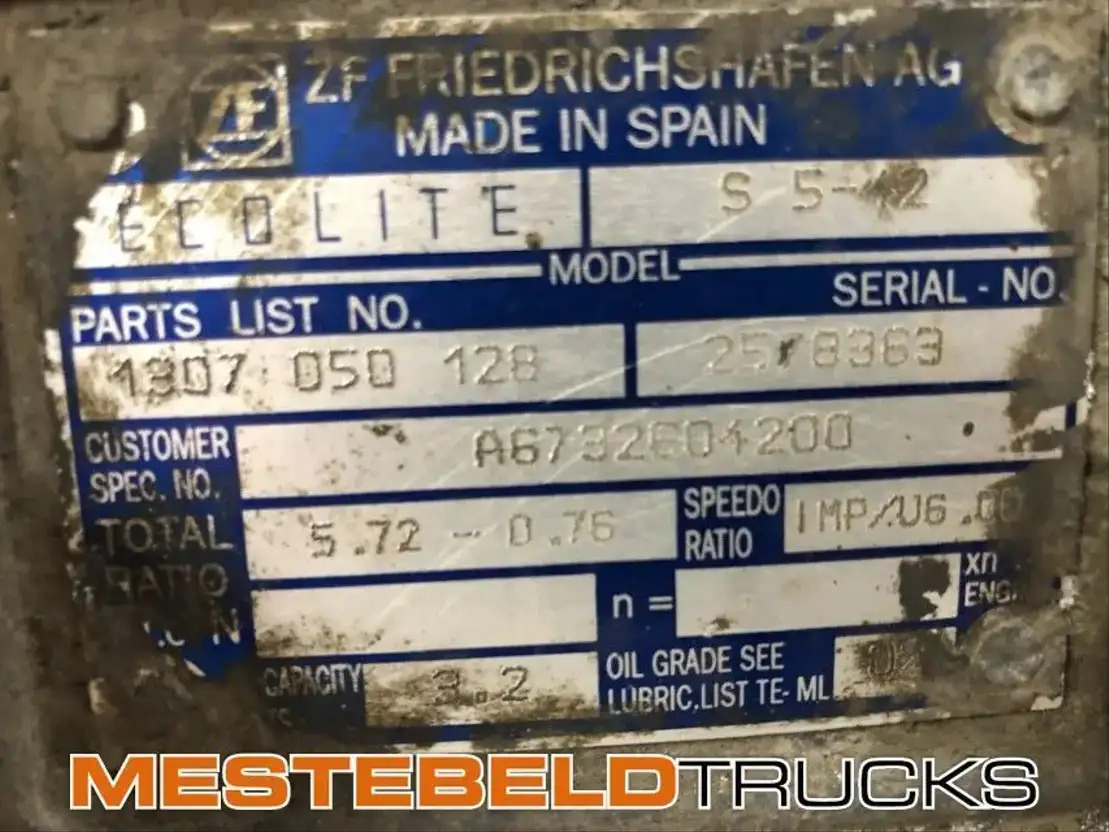 Mercedes-Benz Versnellingsbak S5-42 - Коробка передач и запчасти для Грузовиков: фото 5 Mercedes-Benz Versnellingsbak S5-42 - Коробка передач и запчасти для Грузовиков: фото 5