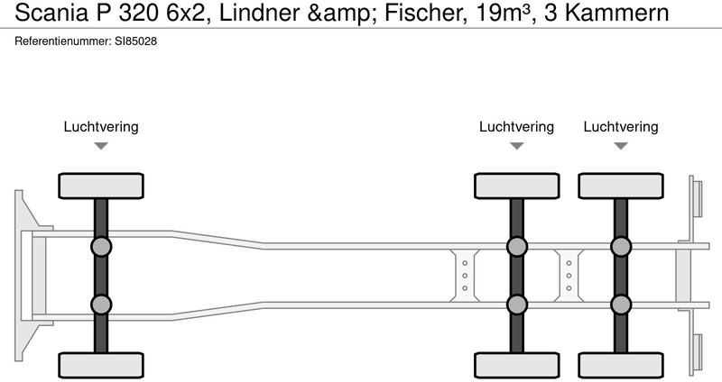 Грузовик-цистерна Scania P 320 6x2, Lindner & Fischer, 19m³, 3 Kammern: фото 19