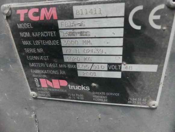 Chariot élévateur TCM FB15-6 - Другая техника: фото 5 Chariot élévateur TCM FB15-6 - Другая техника: фото 5