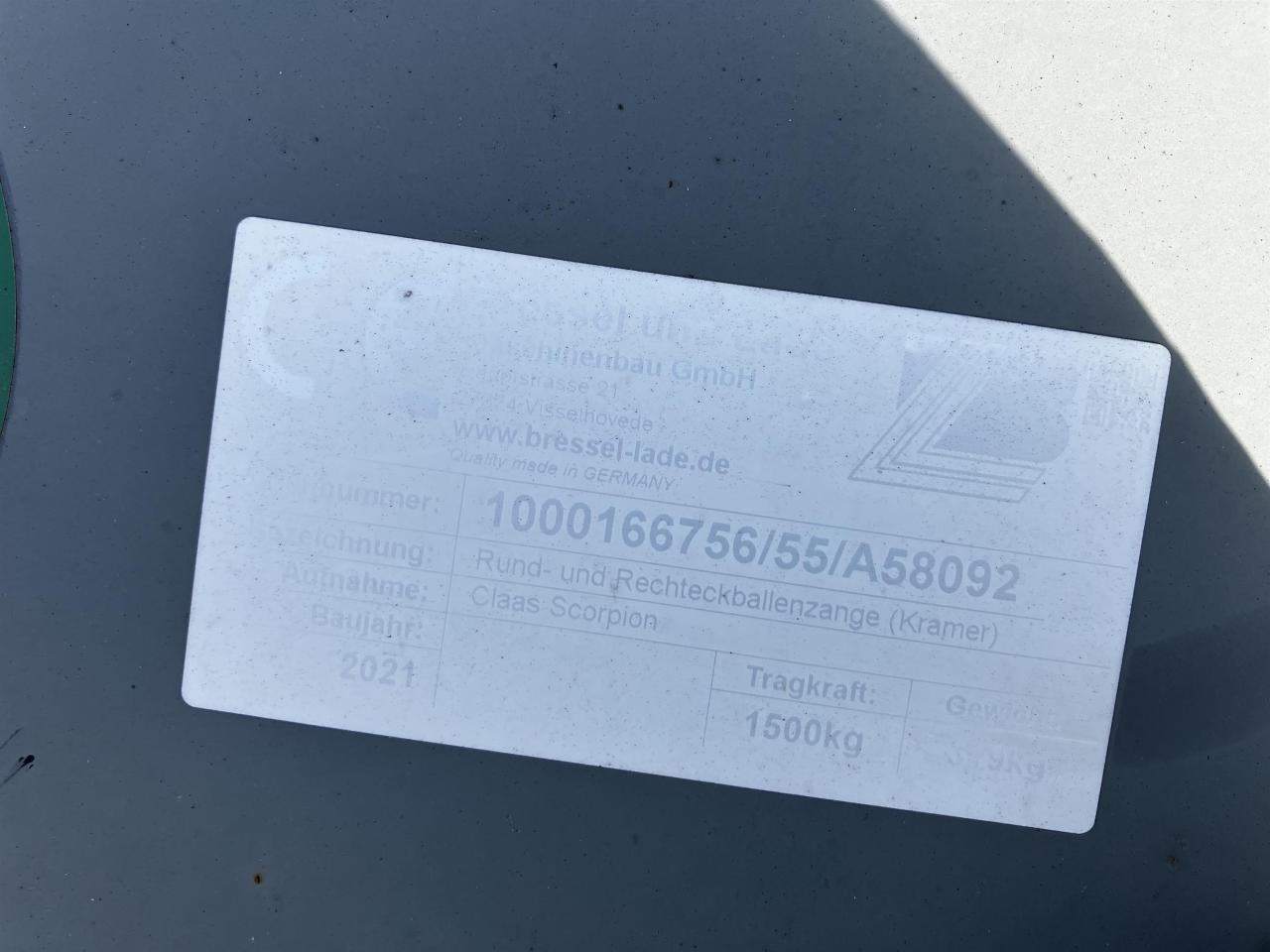 Kramer Ballenzange - Фронтальный погрузчик для трактора: фото 4 Kramer Ballenzange - Фронтальный погрузчик для трактора: фото 4