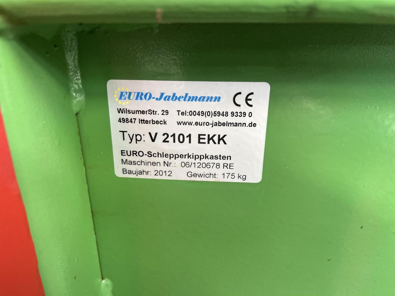 Jabelmann / EURO-Jabelmann V 2101 EKK - Навесное оборудование: фото 4 Jabelmann / EURO-Jabelmann V 2101 EKK - Навесное оборудование: фото 4