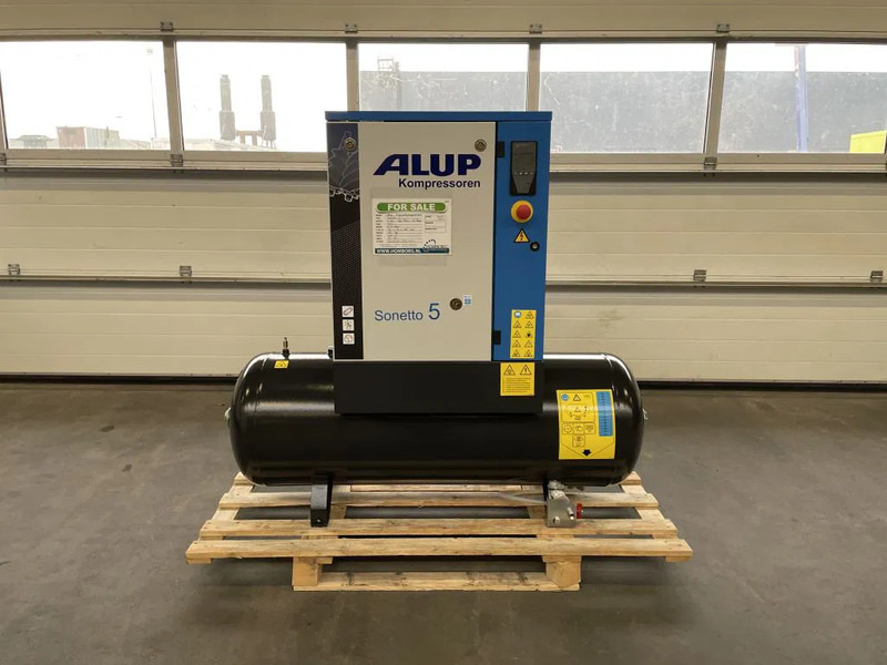 Alup Sonetto 5 - 200 Elektrische Schroefcompressor 4 kW 470 L/Min 10 Bar op ketel - Воздушный компрессор: фото 1 Alup Sonetto 5 - 200 Elektrische Schroefcompressor 4 kW 470 L/Min 10 Bar op ketel - Воздушный компрессор: фото 1