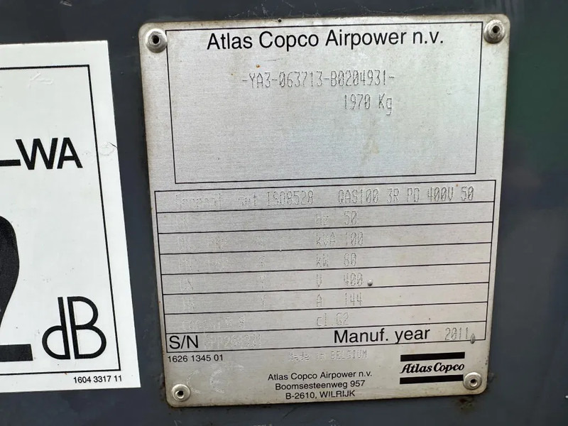 Atlas-Copco QAS 100 Perkins Leroy Somer 100 kVA Silent Rental generatorset - Электрогенератор: фото 2 Atlas-Copco QAS 100 Perkins Leroy Somer 100 kVA Silent Rental generatorset - Электрогенератор: фото 2