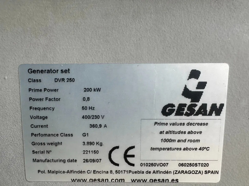GESAN DVR 250 Volvo Stamford 275 kVA Silent Rental generatorset - Электрогенератор: фото 3 GESAN DVR 250 Volvo Stamford 275 kVA Silent Rental generatorset - Электрогенератор: фото 3