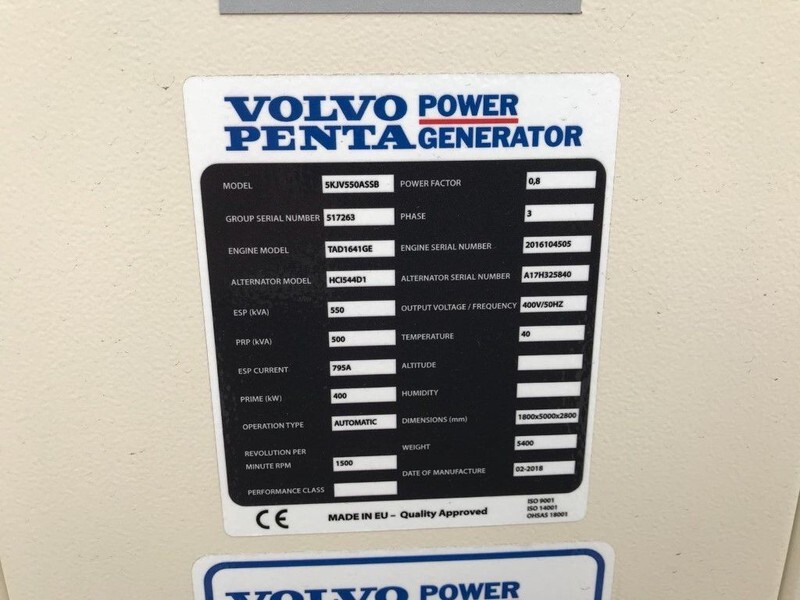 Volvo Stamford 550 KVA TAD 1641 GE Super Silent Nieuw - Электрогенератор: фото 4 Volvo Stamford 550 KVA TAD 1641 GE Super Silent Nieuw - Электрогенератор: фото 4