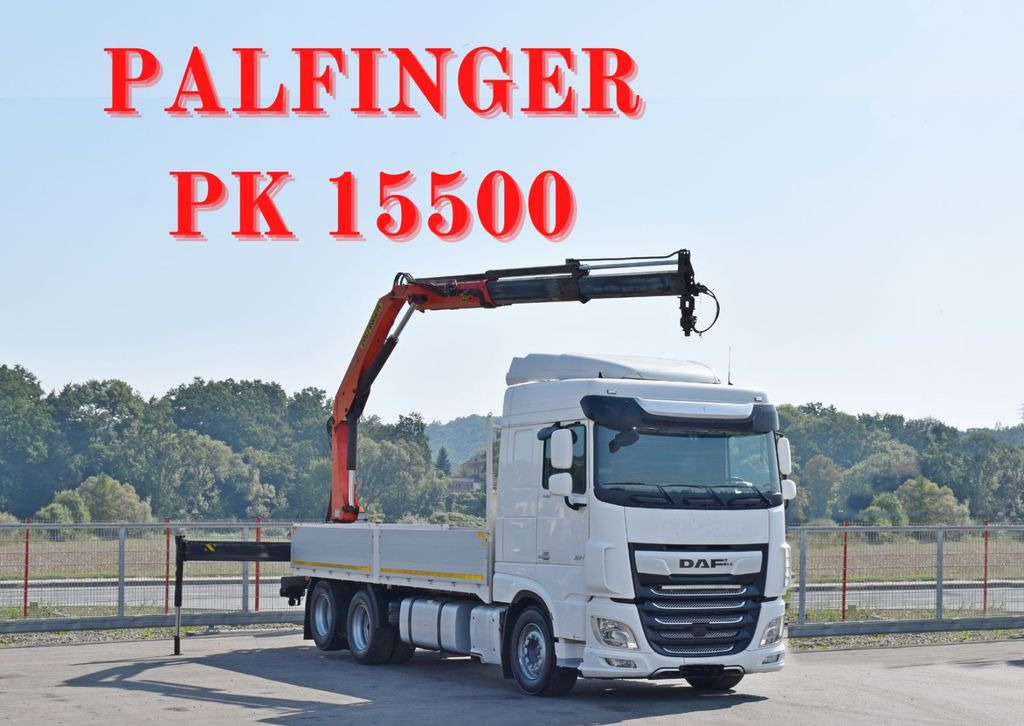 DAF XF 530 Pritsche 6,30 m + PK 15500 * TOPZUSTAND - Автоманипулятор: фото 1 DAF XF 530 Pritsche 6,30 m + PK 15500 * TOPZUSTAND - Автоманипулятор: фото 1