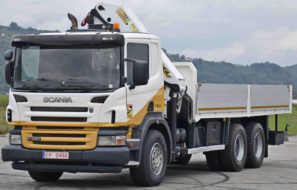 Scania P 420* PRITSCHE 6,40m * PK 29002+FUNK * 6x4 - Автоманипулятор, Грузовик бортовой/ Платформа: фото 3 Scania P 420* PRITSCHE 6,40m * PK 29002+FUNK * 6x4 - Автоманипулятор, Грузовик бортовой/ Платформа: фото 3