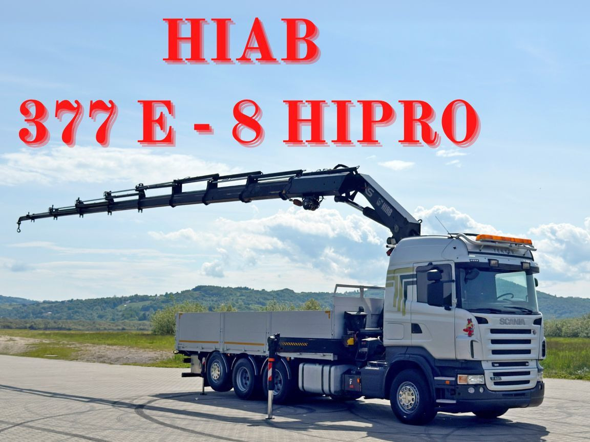 Scania R480 PRITSCHE 6,85m *HIAB 377 E-8 HIPRO/FUNK*8x4 - Автоманипулятор: фото 1 Scania R480 PRITSCHE 6,85m *HIAB 377 E-8 HIPRO/FUNK*8x4 - Автоманипулятор: фото 1