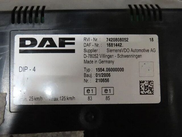 DAF Electrical System Instrumentenpaneel DAF LF - Электрическая система для Грузовиков: фото 2 DAF Electrical System Instrumentenpaneel DAF LF - Электрическая система для Грузовиков: фото 2