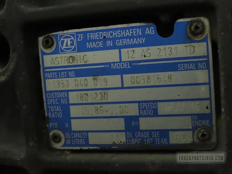 DAF Gearbox & Clutch Parts Versnellingsbak 12AS2131TD DAF - Коробка передач для Грузовиков: фото 3 DAF Gearbox & Clutch Parts Versnellingsbak 12AS2131TD DAF - Коробка передач для Грузовиков: фото 3